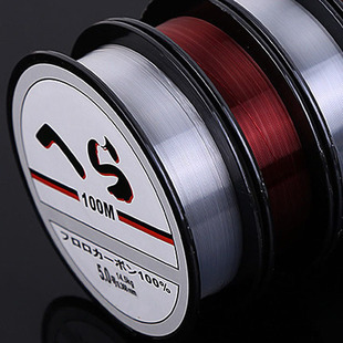 100 m fishing line nylon line main line sub-line red beaded line sea rod line transparent line fishing line fishing line