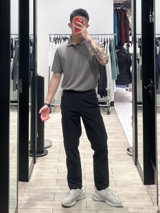 Lulu with com golf ABC classic four-sided men's high-elastic casual pants plus size men's pants 7046