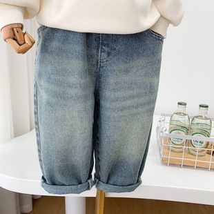 Boys' Loose Jeans Spring 2024 New Korean Style Children's Light Color Pants Little Boy's Trendy Trousers