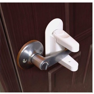 New children's Lock Door Lever Lock Door handle anti-hand Lock ABS children's anti-Door home protection Lock