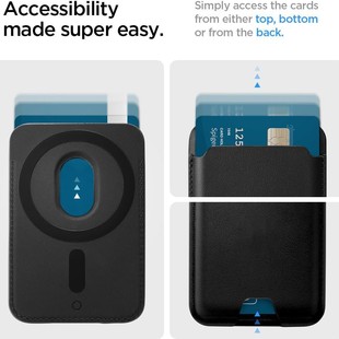 Cross-border new MagSafe magnetic card holder for Apple iPhone Samsung S25 leather magnetic card clip
