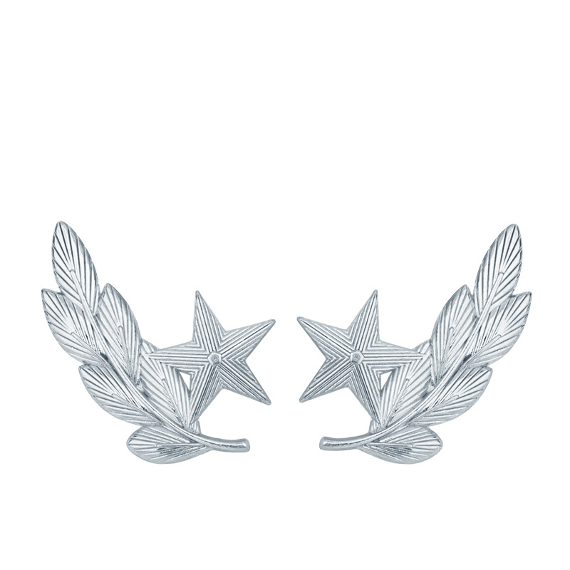 New Fashionable Versatile Korean-Style Wheat Spike Five-Pointed Star Collar Pin Shirt Collar Accessory Shirt Collar Accessory Collar Flower Jacket Brooch
