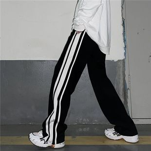 plus size Women's Clothes Wide Leg Pants Women's Spring and Autumn Loose Slimming Student Sports Pants Straight oversize Pants