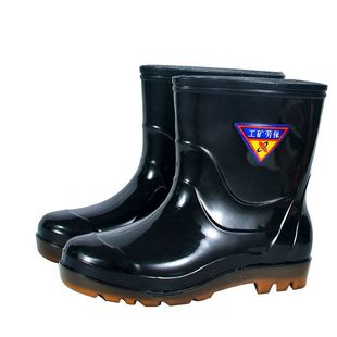 Rain Boots men's short water boots rain boots mid-calf high rain boots non-slip waterproof thickened wear-resistant low-top overshoes rubber shoes