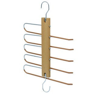 High-grade beech wood multi-functional pants rack magic folding pants rack seamless five-layer fast storage and easy-to-change practical rack