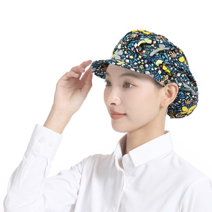 Strict selection of oil-proof smoke-proof chef hat female kitchen home cooking cooking food work bag hair fashion dining hat
