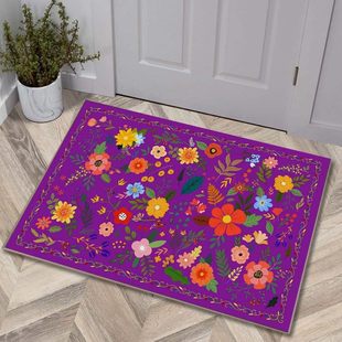 TEMU generation American butterfly flower crystal velvet dirty easy to take care of the entrance door mat in stock wholesale
