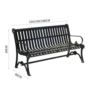 Round chair foot outdoor bench iron community leisure chair double seat courtyard outdoor square Park long stool