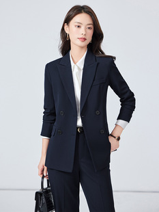 High-end Suit suit Women's Spring and Autumn Temperament Goddess Fan Civil Servant Work Clothes Professional Dress Gray Suit Jacket