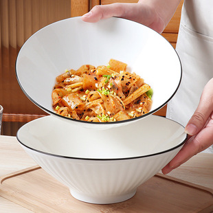 Dou Li Bowl Noodle Bowl Household Eating Ceramic Noodles Special Commercial Noodle Soup Eating Large Noodle Bowl