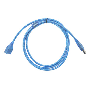 USB cable 2.0 full copper USB transparent blue high density woven good quality transparent blue USB extension cable