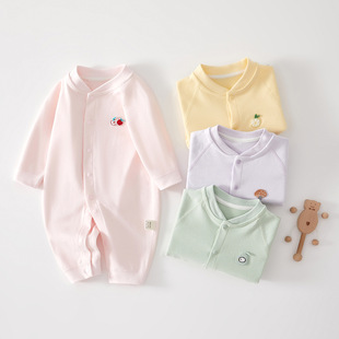 Baby jumpsuit spring and autumn underwear for boys and girls baby clothes boneless newborn four-season climbing long-sleeved suit