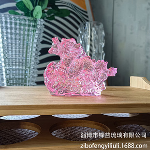 [Zibo Gli] Хрустальный дракон украшает двенадцать знаков зодиака Longrui Beast Благоприятные украшения для дома