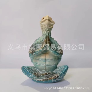 Cross-border Foreign Trade Resin Crafts Ornaments Yoga Turtle Meditation Turtle Home Decorations
