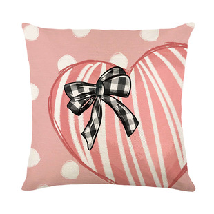 Valentine's Day printed pillowcase linen cross-border home living room sofa pillowcase bedroom cushion Amazon wholesale