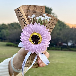 New English newspaper mini sunflower bouquet graduation season to send teachers and friends outdoor stalls small gifts wholesale