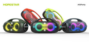 HOPESTAR-A50 second generation high power Bluetooth speaker with microphone microphone karaoke family KTV waterproof 2022