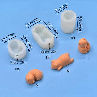 Polar bear prone bear modeling silicone mold