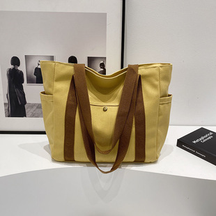 Large-capacity Tote Canvas Bag for Work and Going Out High-value Commuting All-match Art Student Book One-shoulder Cloth Bag