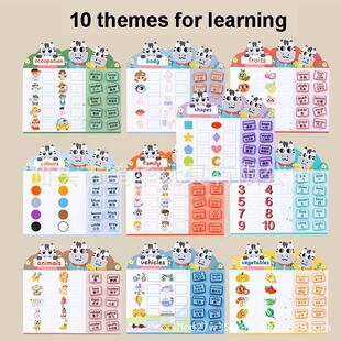 Children's DIY hook and loop paste book busy book tear book handmade enlightenment early education cognitive educational toys