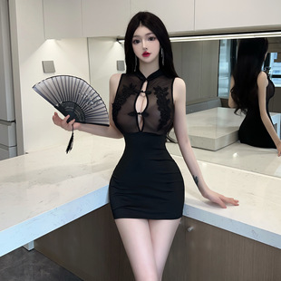18YX2499 European and American 2024 cross-border foreign trade sexy hot girl pure want retro cheongsam slim hip dress women