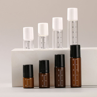 Оптовая продажа колбы 1ml прозрачная бутылка с шариками 2ml стеклянная бутылка с шариками 3ml бутылка с маслом 5ml парфюмерная бутылка