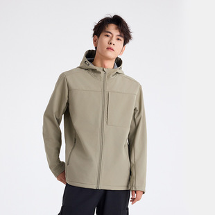 Autumn and Winter New Soft Shell Windproof Waterproof Outdoor Mountaineering Camping Jacket fleece-lined Warm Couple Jacket