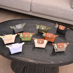 Longxiang mouth red envelope fashion super mini bag 2024 new nylon leather change hanging bag earphone key bag
