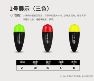 Luminous Electronic Apollo Bi-color Electronic Float Far-cast Arata Fishing Rod Sea Fishing Luminous Float