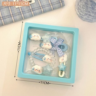 New Cartoon Cute Clouds Stars Hairpin Girl All-match Side Bangs Clip Sweet Duckbill Clip Hair Rope Wholesale