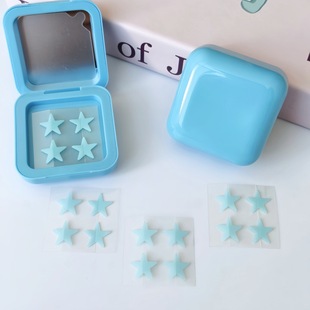 Cross-border Explosive Hydrocolloid Pox Sticker Mirror Boxed Convenient Carrying Star-shaped Essential Oil Pox Sticker