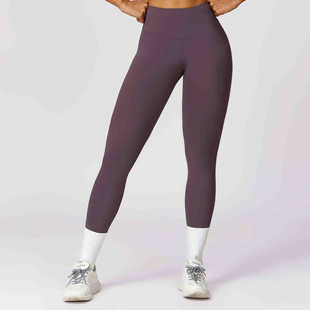European and American Dopamine Sanding Naked Yoga Pants Women's High Waist Belly Tight Sports Pants Peach Hip Fitness Pants