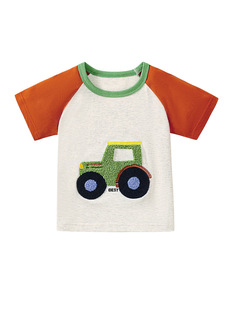 Little maven summer new children's top European and American cartoon boys T-shirt cross-border boys short sleeve wholesale