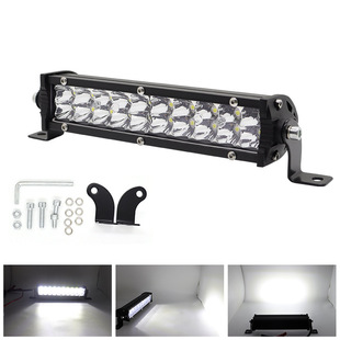 Ultra-thin double-row LED strip light flash mixed light off-road vehicle spotlight car modified air intake grille license plate light