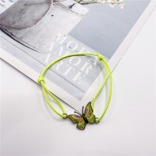 Summer Colorful Friendship Woven Elastic Adjustable Bracelet Butterfly Fairy Party Gift Christmas Birthday Hand Rope