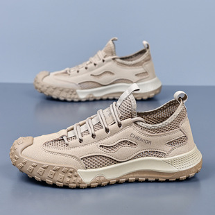 Labor Protection Shoes Men's Men's Shoes 2024 Breathable New All-match Mesh Casual Shoes Summer Non-slip Wear-resistant Mountaineering Shoes
