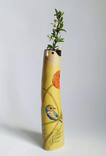 Cross-border Bohemian sunshine red Vase decoration home design Bohemian style-Spring