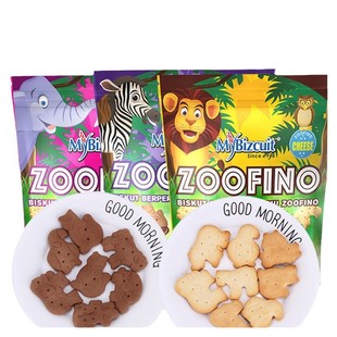 Malaysia Imported Food Mabi ZOOFINO Milk Chocolate Animal Shaped Biscuits Wholesale 80g
