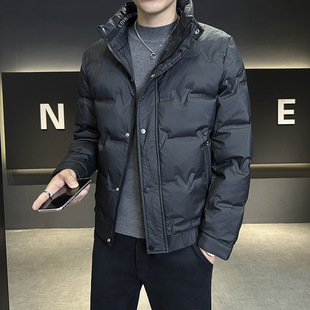Winter New Down Jacket Men's Vertical Collar Slim-fit Warm New GB 50 Velvet Warm White Duck Down Jacket Men's Coat Trendy
