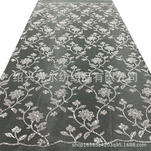 2025 New Arrival Full-width Silver Rice Tube Crystal Sequins Combination Beaded Tube Embroidery Fashion Evening Dress Foreign Trade Style