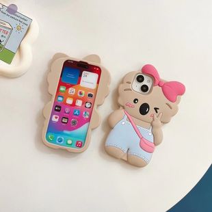 Cute bow biykaola iPhone15 Apple 12 applicable 13/14pro max phone case drop-resistant 11