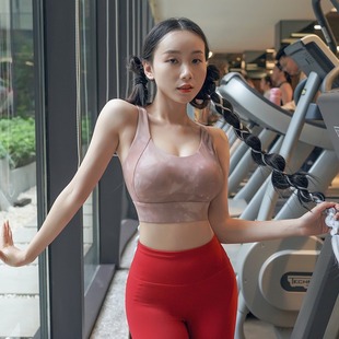 Cross-border Integrated Beauty Back Sports Underwear Running High Strength Shock-proof Yoga Vest with Auxilum Fitness Bra