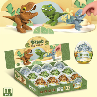 Cross-border finger-biting dinosaur toy funny dinosaur egg assembly children's new exotic Tyrannosaurus model factory wholesale