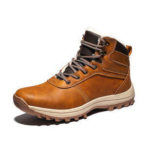 2024 Spring, Autumn and Winter Foreign Trade Men's Snow Boots All-match Warm Mountaineering Boots plus size High-top Retro Men's Snow Boots