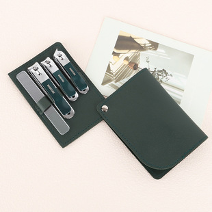 Factory supply exquisite nail clippers high-end portable boxed nail clippers 3-piece set of nail sharpening manicure tools suit