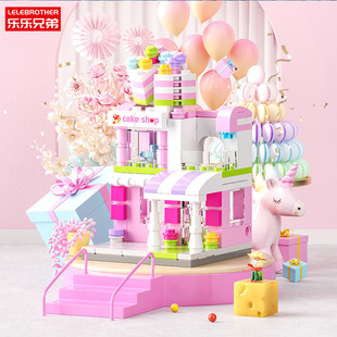 Lele Brothers Mini Street View Совместимость LEGO City Архитектурная модель Детские игрушки строительные блоки