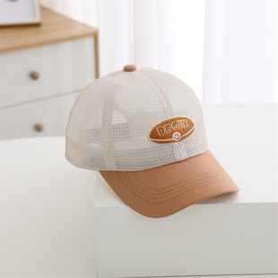 Children's letter BOSTON net cap summer new sports wind sun hat fashion all-match baby baseball cap wholesale