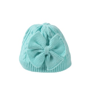 Children's autumn and winter hat new wool hat female sweet warm girl bow knitted fleece-lined pullover hat wholesale