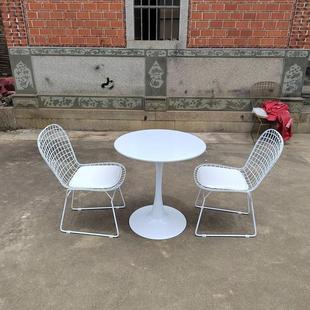Outdoor Store Exterior Wrought Iron Leisure Table and Chairs Milk Tea Shop Cafe Sales Department Garden Landscape Table and Chair Combination