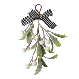 Simulation Christmas mistletoe ornaments cross-border supply simulation green plant home decorations Berry decorations pendant